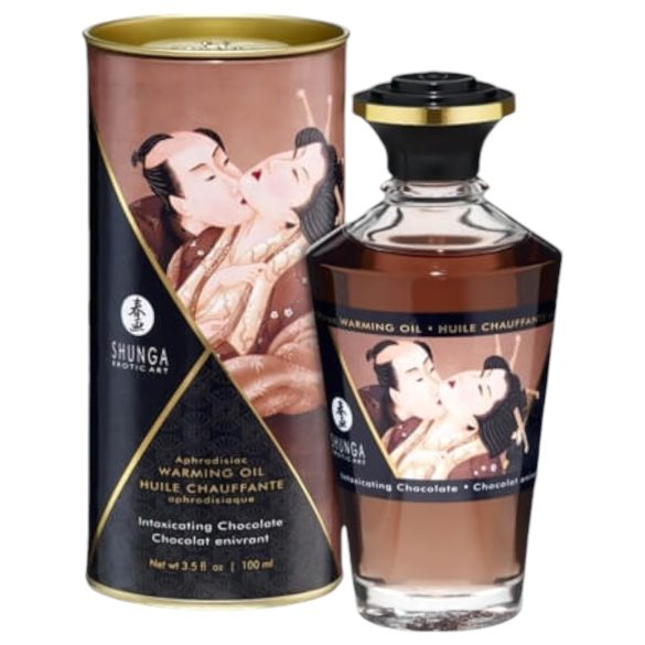 Shunga - aceite de masaje efecto calor - chocolate - 100 ml