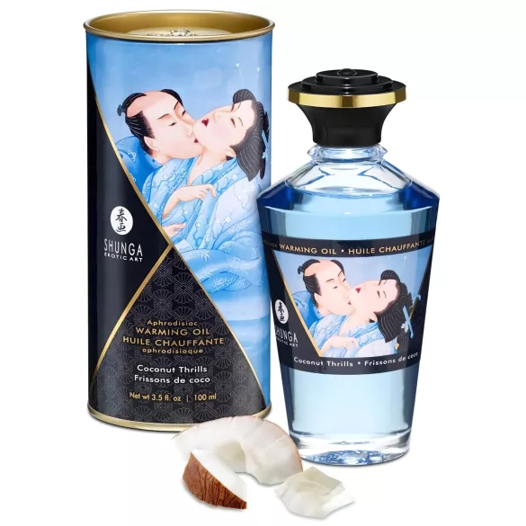 Shunga - aceite de masaje efecto calor - coco - 100ml