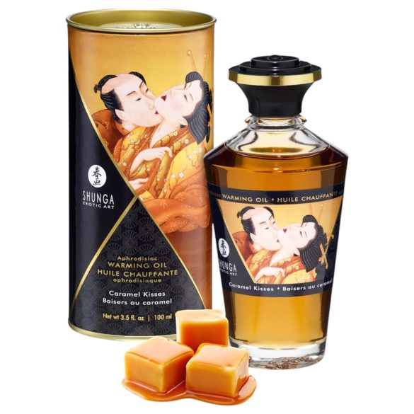 Shunga - aceite de masaje efecto calor - caramelo - 100ml