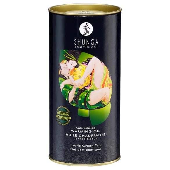 Shunga - aceite de masaje efecto calor - té verde - 100 ml