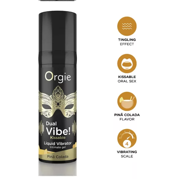 Orgie Dual Vibe! - vibrador líquido - Piña Colada (15 ml)