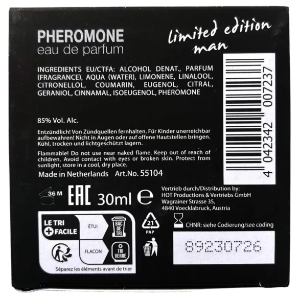 HOT Dubai - perfume con feromonas para hombre - 30 ml