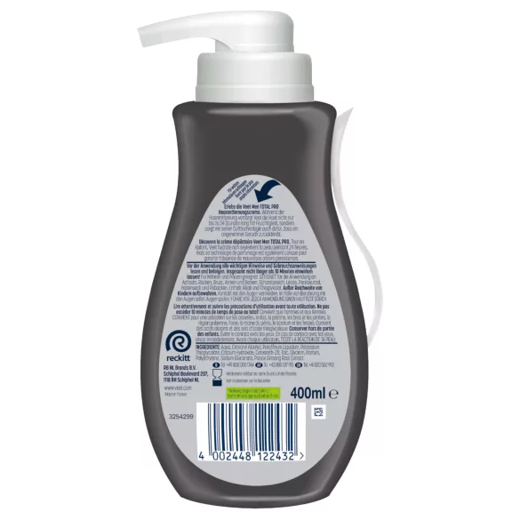 Veet - crema depilatoria para hombre - 400 ml