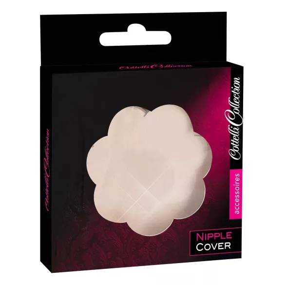 Cottelli - cubre pezones autoadhesivos flor - color natural - 12 unidades
