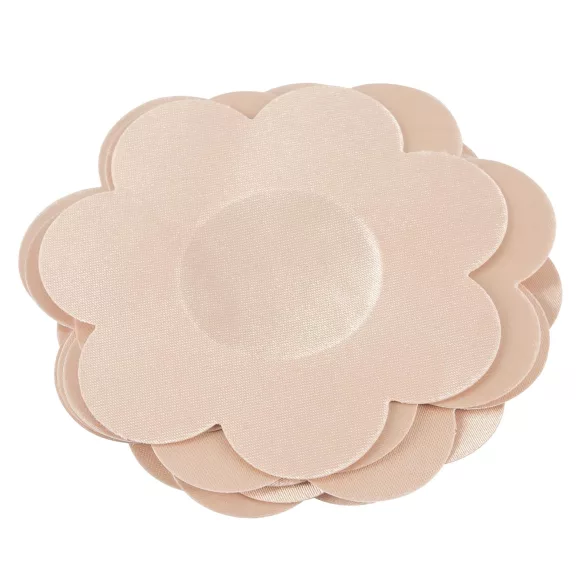 Cottelli - cubre pezones autoadhesivos flor - color natural - 12 unidades