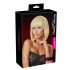 Peluca bob media larga con flequillo (rubia)