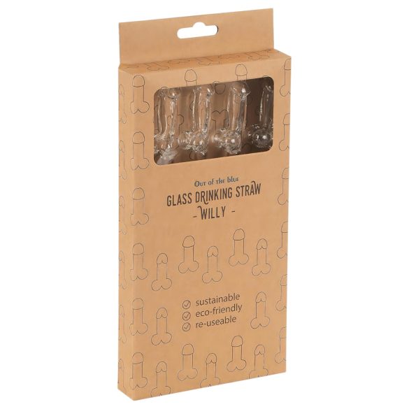 Pajita Pene Transparente (4 uds)