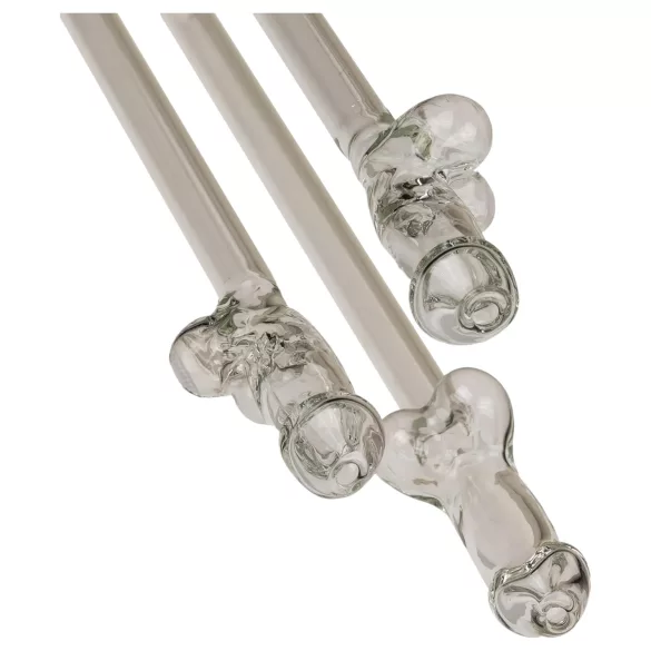 Straw Willy - pajilla con pene - transparente - set de 4 unidades