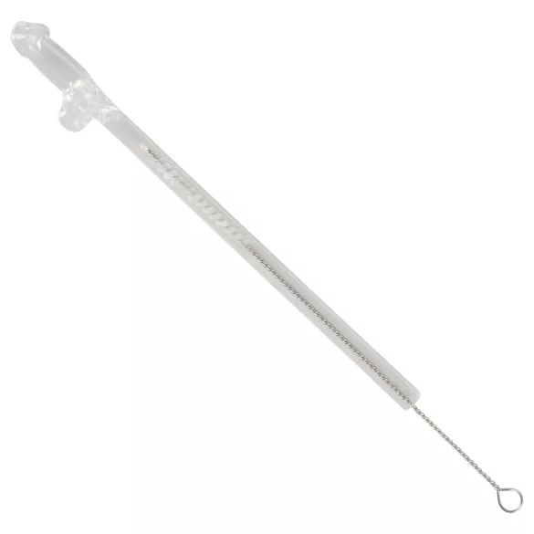 Straw Willy - pajilla con pene - transparente - set de 4 unidades
