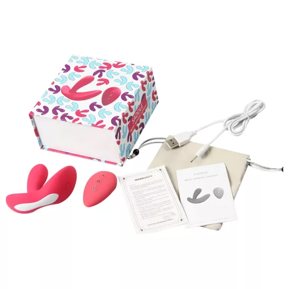 Cotoxo Saddle - masajeador prostático con mando - silicona roja