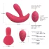 Cotoxo Saddle - masajeador prostático con mando - silicona roja