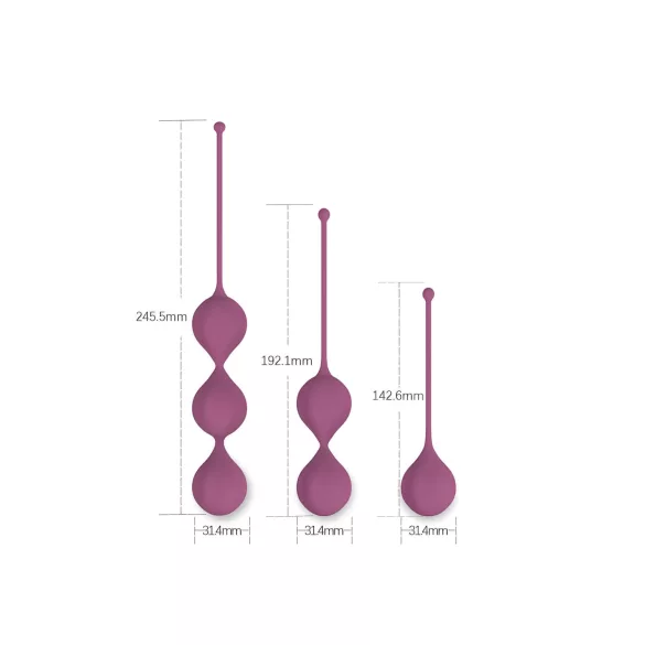 Cotoxo Belle - Set de bolas chinas 3 piezas - silicona violeta