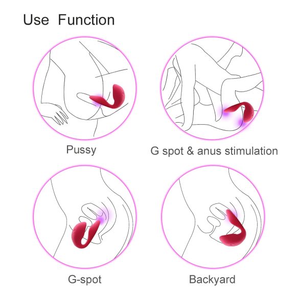 Cotoxo Cupid 2 - vibrador para pareja con control remoto - silicona roja