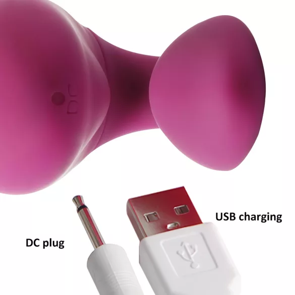 Cotoxo Cupid 2 - vibrador para parejas con mando - silicona violeta