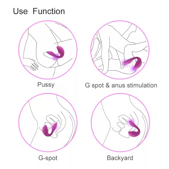 Cotoxo Cupid 2 - vibrador para parejas con mando - silicona violeta