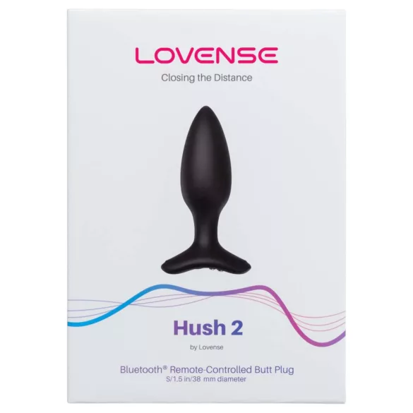 Lovense Hush 2 S - Vibrador anal controlado por app (38 mm, negro)