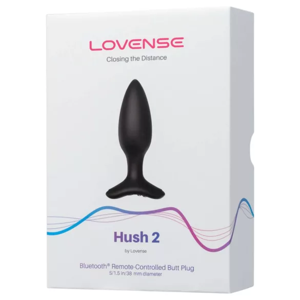 Lovense Hush 2 S - Vibrador anal controlado por app (38 mm, negro)