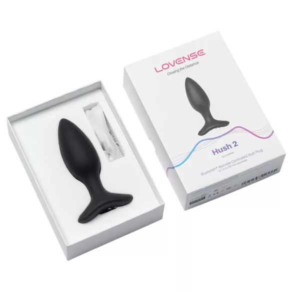 Lovense Hush 2 S - Vibrador anal controlado por app (38 mm, negro)