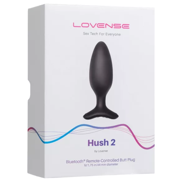 Lovense Hush 2 M - Vibrador anal controlado por app (45 mm, negro)