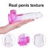 Dildo Con Ventosa Y Testículos 22cm Transp. Lila