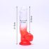 Sunfo - Dildo con ventosa y testículos 21cm (transparente-rojo)