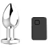 Sunfo - vibrador anal recargable con control remoto - plateado