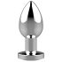 Sunfo - Vibrador anal plateado con radio y batería recargable