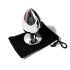 Sunfo - Plug anal de metal con piedra rosa (plata)
