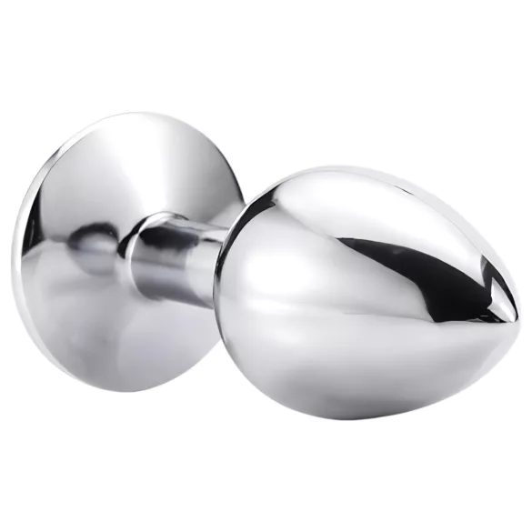 Sunfo - plug anal metálico - piedra lila - color plata