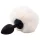 Sunfo - plug anal con cola de conejo - silicona - negro y blanco