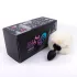 Sunfo - plug anal con cola de conejo - silicona - negro y blanco