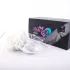Sunfo - plug anal con cola de conejo - silicona - negro y blanco
