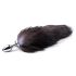 Sunfo - Plug Anal Metálico con Cola de Zorro (Plata-Negro)
