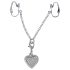 Joya íntima con corazón de estrás (plata)