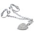 Joya íntima con corazón de estrás (plata)