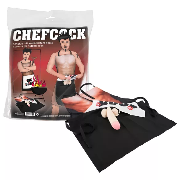 CHEFCOCK - Delantal erótico hombre - divertido - talla única