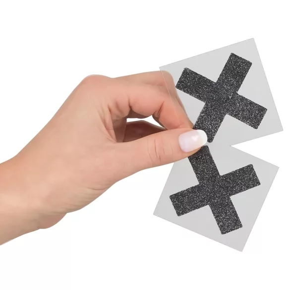 Pegatinas brillantes para pezones - X