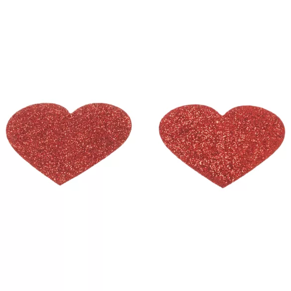 Pegatinas brillantes para pezones - corazón