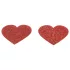 Pegatinas brillantes para pezones - corazón