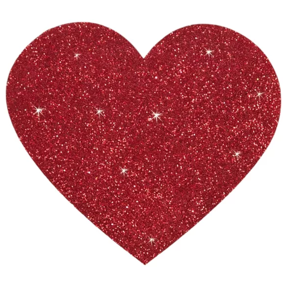 Pegatinas brillantes para pezones - corazón