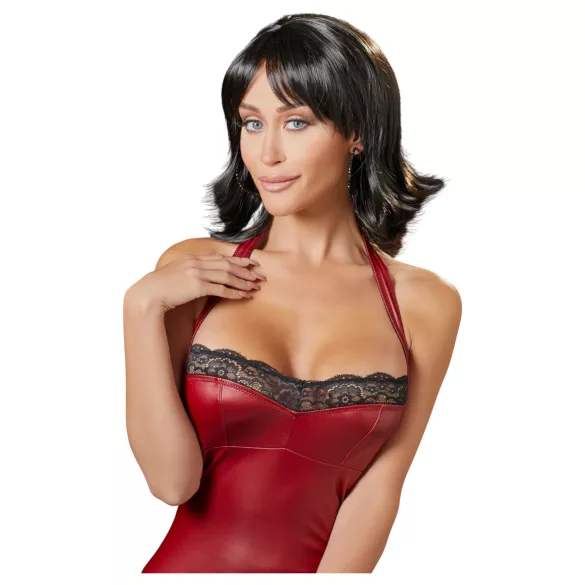 Cottelli - peluca lisa negra para mujer, accesorio de disfraz