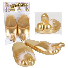 Zapatillas con pene - dorado