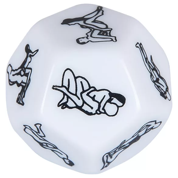Dado sexual 12 caras - blanco