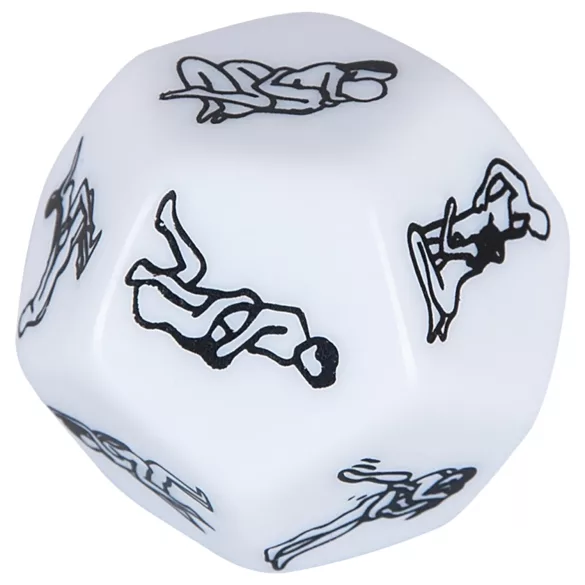 Dado sexual 12 caras - blanco