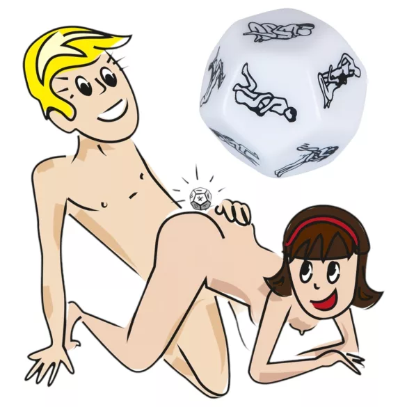Dado sexual 12 caras - blanco