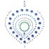 Conjunto de joyas íntimas con diamantes brillantes - 3 piezas (azul)
