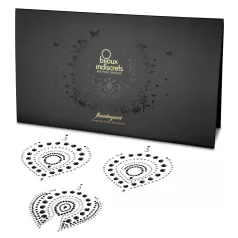   Set de joyas íntimas con diamantes brillantes - 3 piezas (negro)