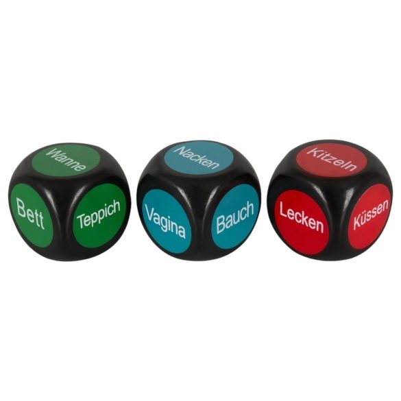Szex kocka - juego erótico de dados - alemán - set de 3 piezas