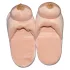 Zapatillas de peluche color natural con forma de pecho