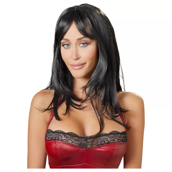 Cottelli - peluca larga - negro